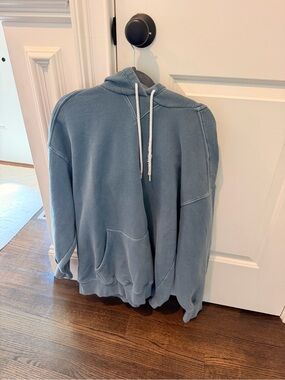 aerie Blue Hooded Pullover Sweatshirt